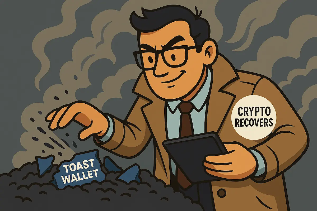 Toast Wallet herstellen: back-upcode, passphrase en herstelzin van zes woorden